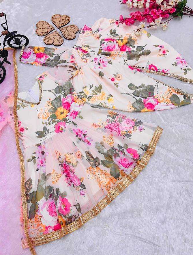 OC 160 Heavy Fox Georgette Printed Kids Wear Girls Readymade Suits Wholesale Price In Surat